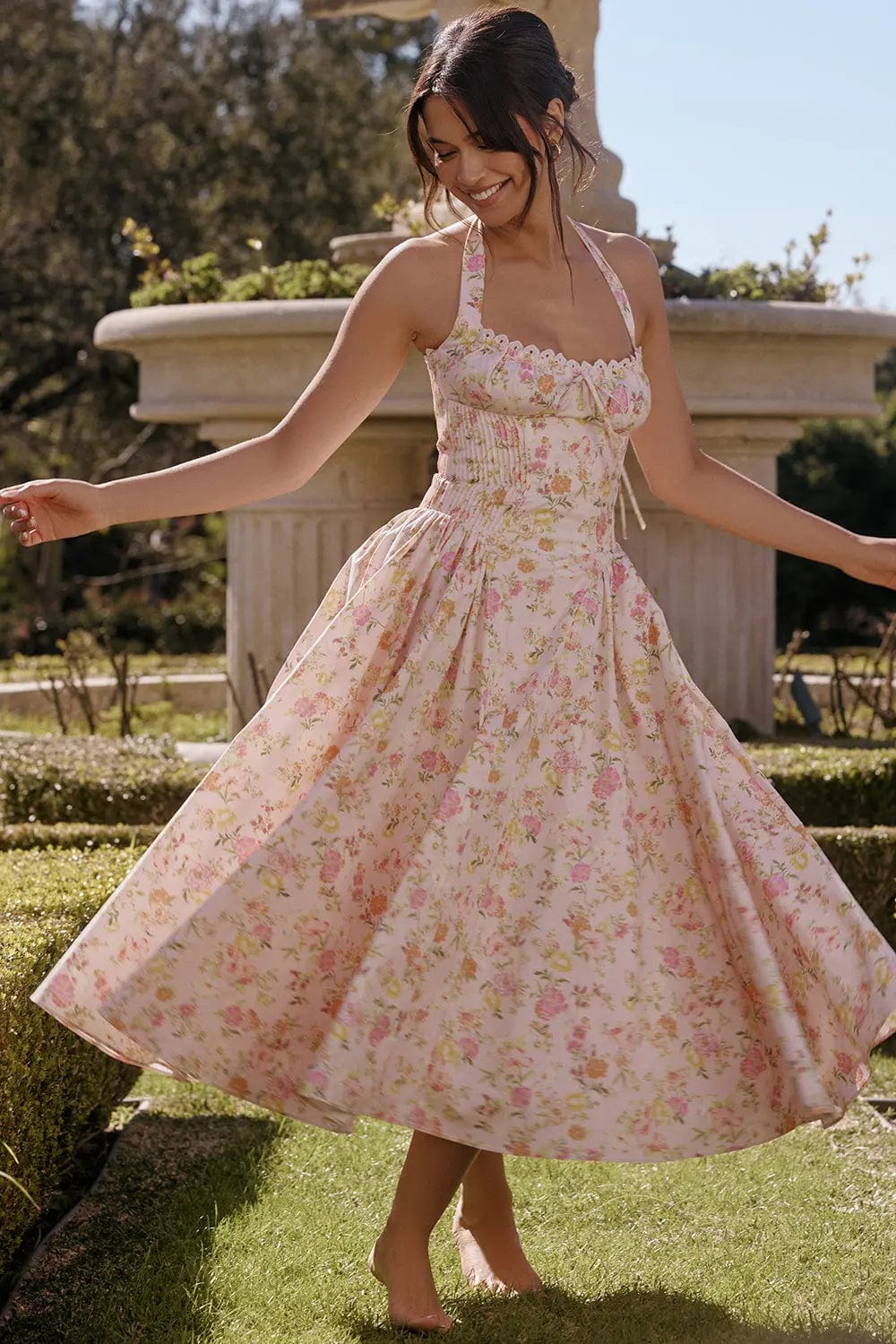 MAX for ME robes Robe midi Élise avec imprimé floral et jupe volumineuse