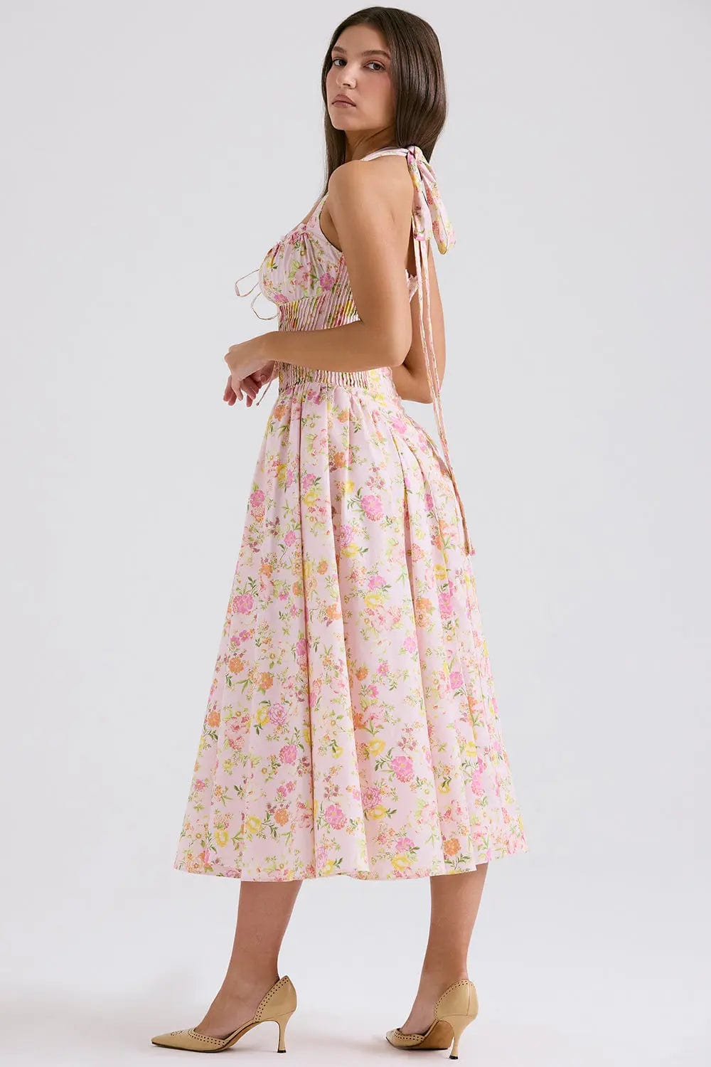 MAX for ME robes Robe midi Élise avec imprimé floral et jupe volumineuse