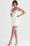 MAX for ME robes Robe mini Juliette en satin avec bonnets en dentelle – Sensualité et douceur
