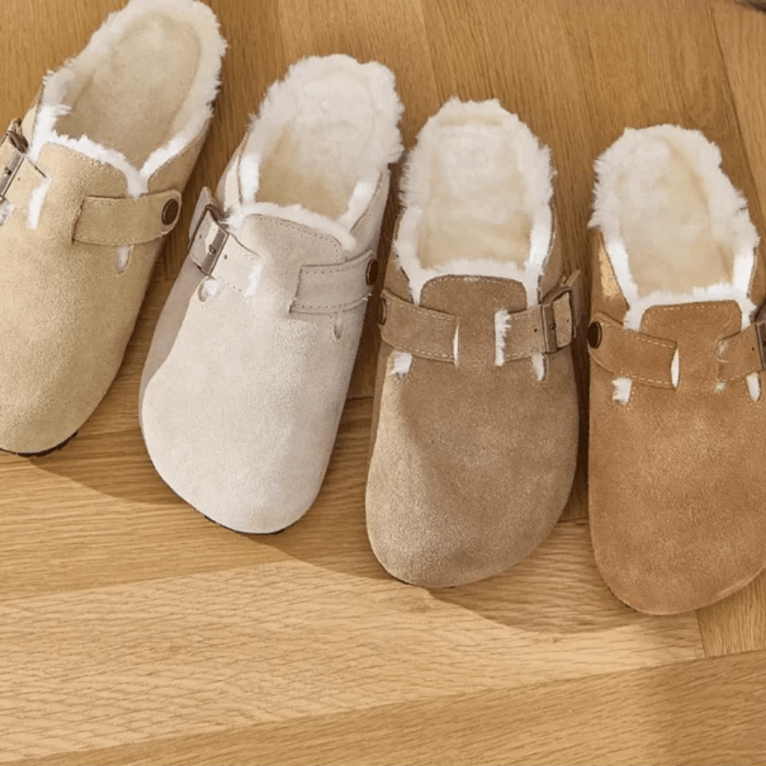 Sabots fourrés suédé plateforme - Confort hivernal sophistiqué - MAX FOR ME MAX for ME