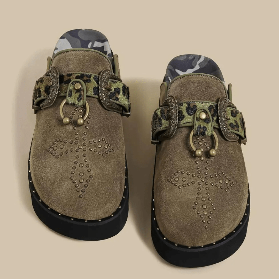 Sabots style rock militaire - Caractère rebelle sophistiqué - MAX FOR ME MAX for ME