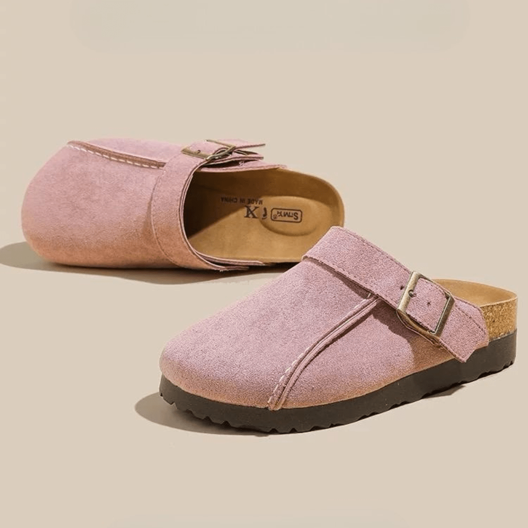 Sabots suédé rose poudré - Douceur féminine moderne - MAX FOR ME Rose Pastel / 35 MAX for ME