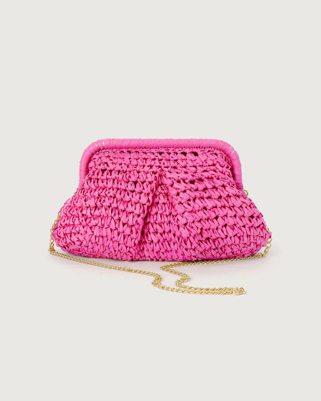 Sac d’Embrayage en Paille avec Chaîne Dorée MAX FOR ME