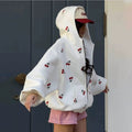 Sweat capuche oversize femme hoodie imprimé cerises - look moderne garanti - MAX FOR ME MAX for ME