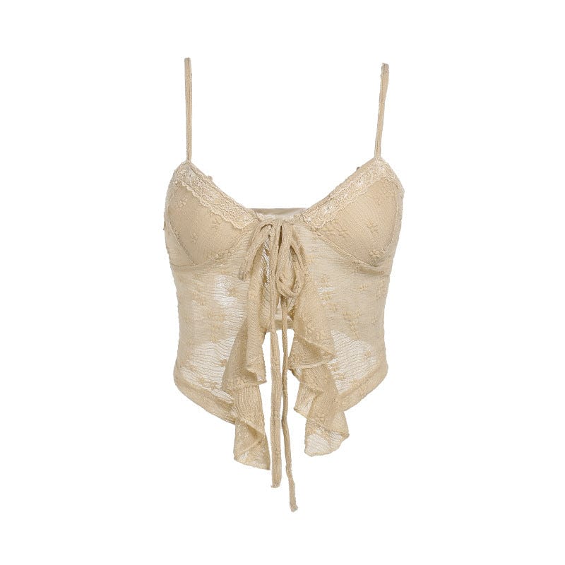 Top bohème femme – volanté avec nœud et bretelles fines MAX FOR ME