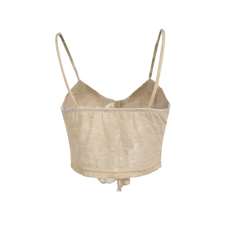 Top bohème femme – volanté avec nœud et bretelles fines MAX FOR ME