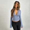 Top en dentelle moderne – Élégance structurée pour look tendance Bleu clair / S MAX FOR ME