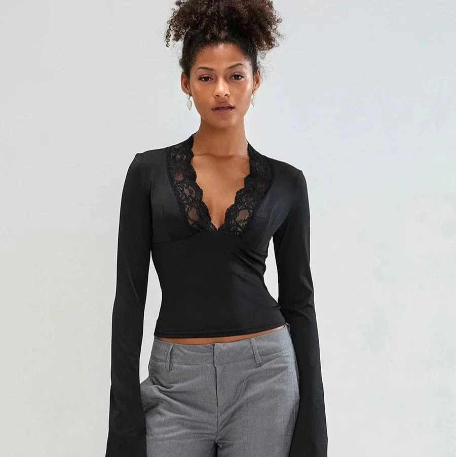 Top en dentelle moderne – Élégance structurée pour look tendance MAX FOR ME