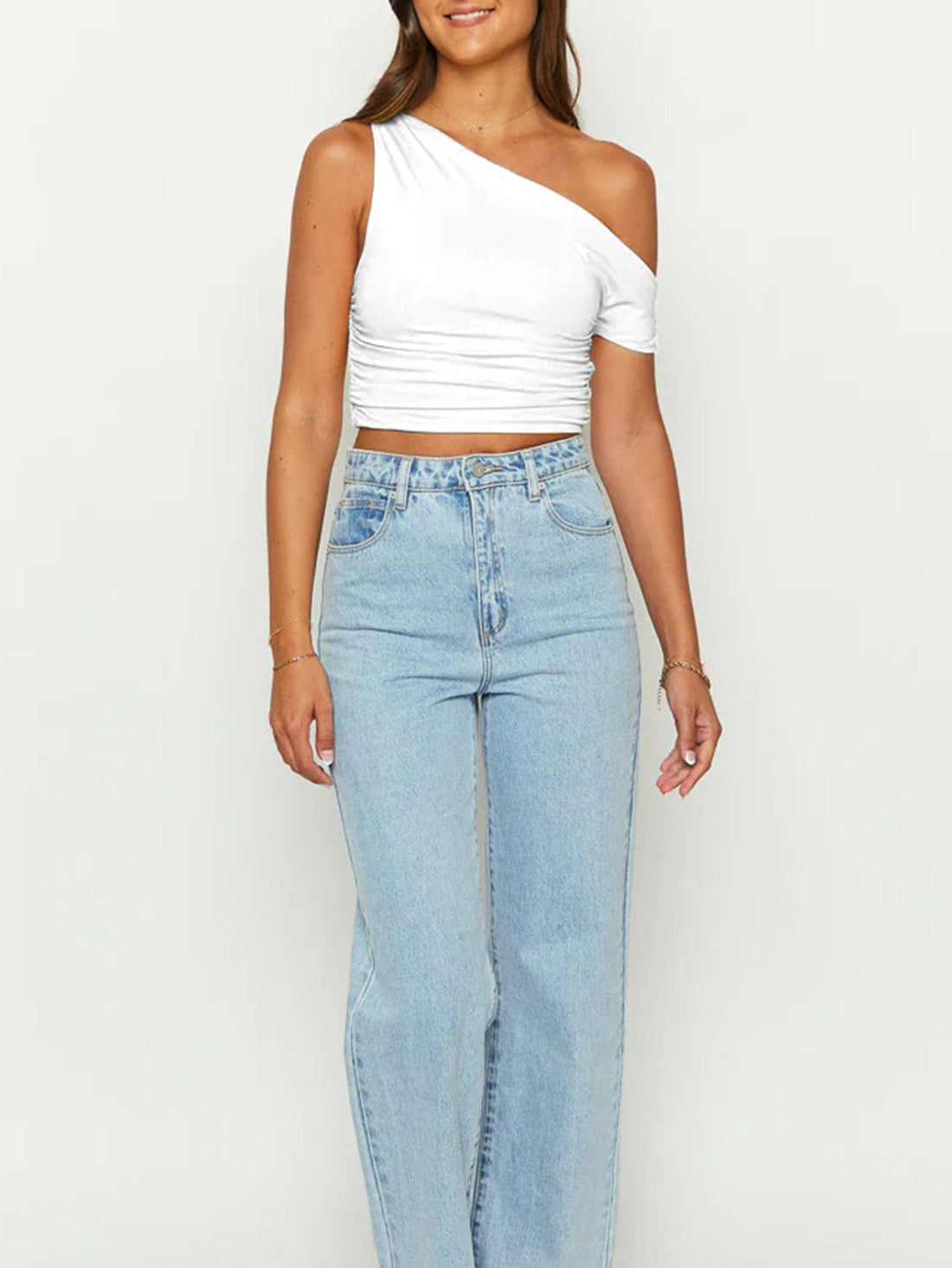 Top Épaule Nue  – Coupe Asymétrique Moderne et Élégante MAX FOR ME