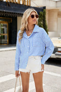 Top rayé chic – Décolleté ajusté à boutons et style rétro estival MAX FOR ME
