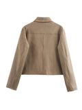 Veste en suédine douce – coupe ajustée pour look structuré chic MAX FOR ME
