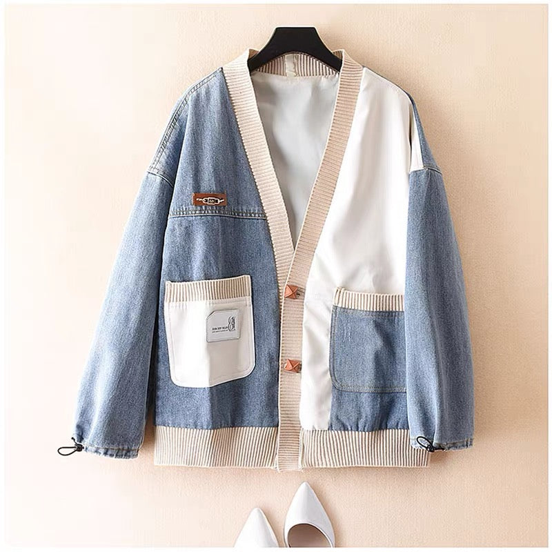 Veste jean maille lifestyle trois saisons polyvalence MAX FOR ME