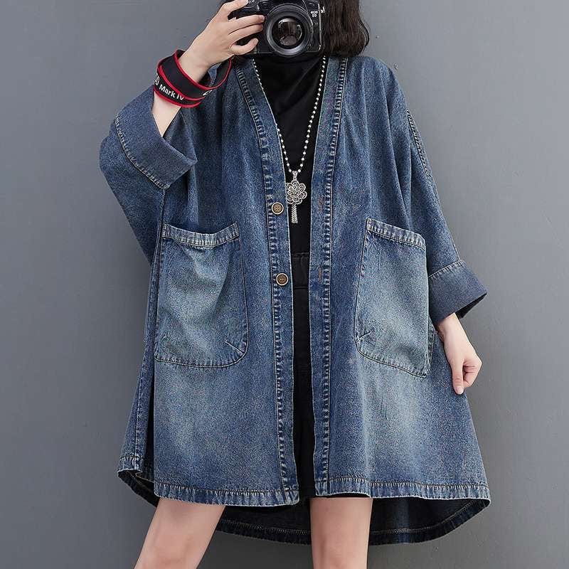 Veste jean trench oversize chic automne hiver style moderne MAX FOR ME MAX for ME