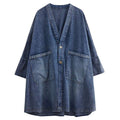 Veste jean trench oversize chic automne hiver style moderne MAX FOR ME MAX for ME