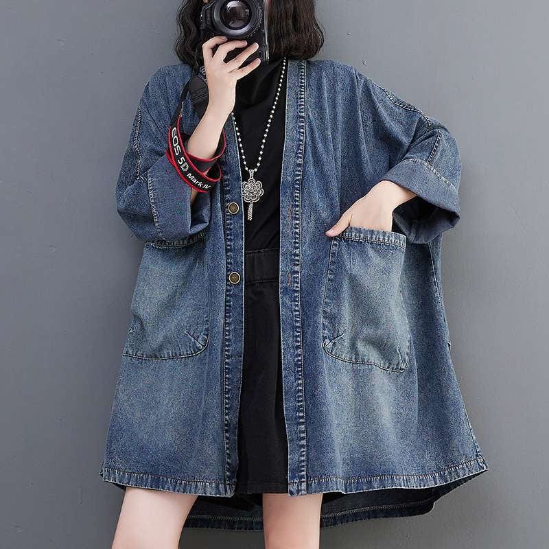 Veste jean trench oversize chic automne hiver style moderne MAX FOR ME MAX for ME