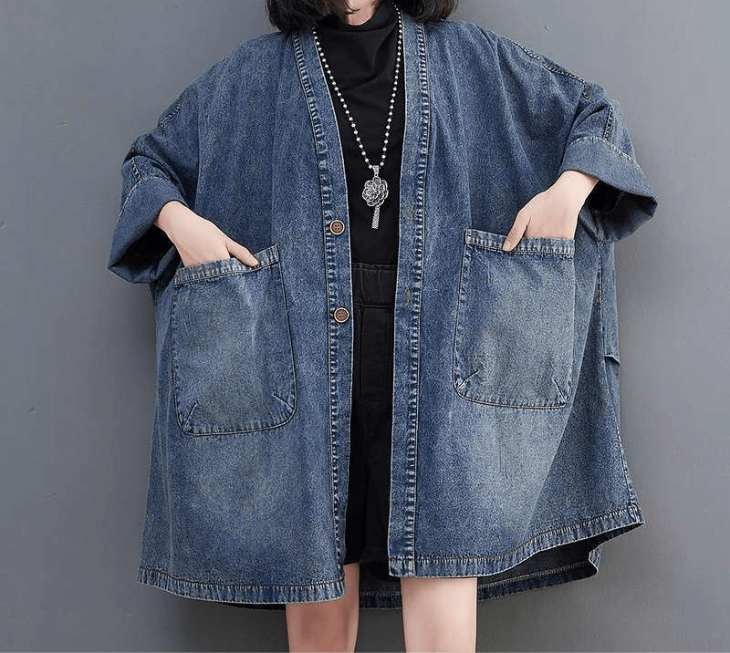 Veste jean trench oversize chic automne hiver style moderne MAX FOR ME MAX for ME