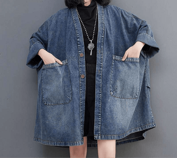 Veste jean trench oversize chic automne hiver style moderne MAX FOR ME MAX for ME
