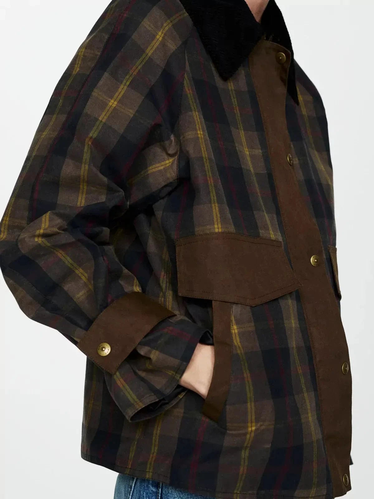 MAX for ME Vestes XL (42) Veste Lindsay à carreaux - Col Noir stylé